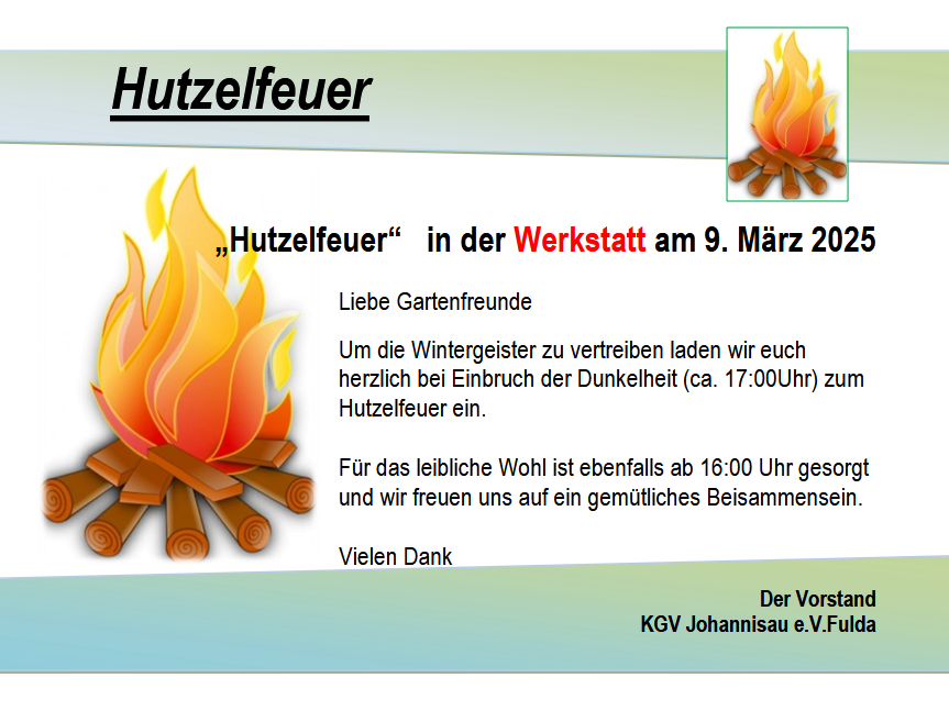 Hutzelfeuer 2025