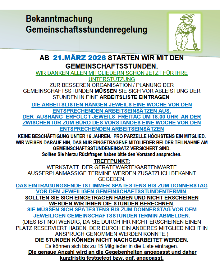 gemeinschaftsstunden 2026